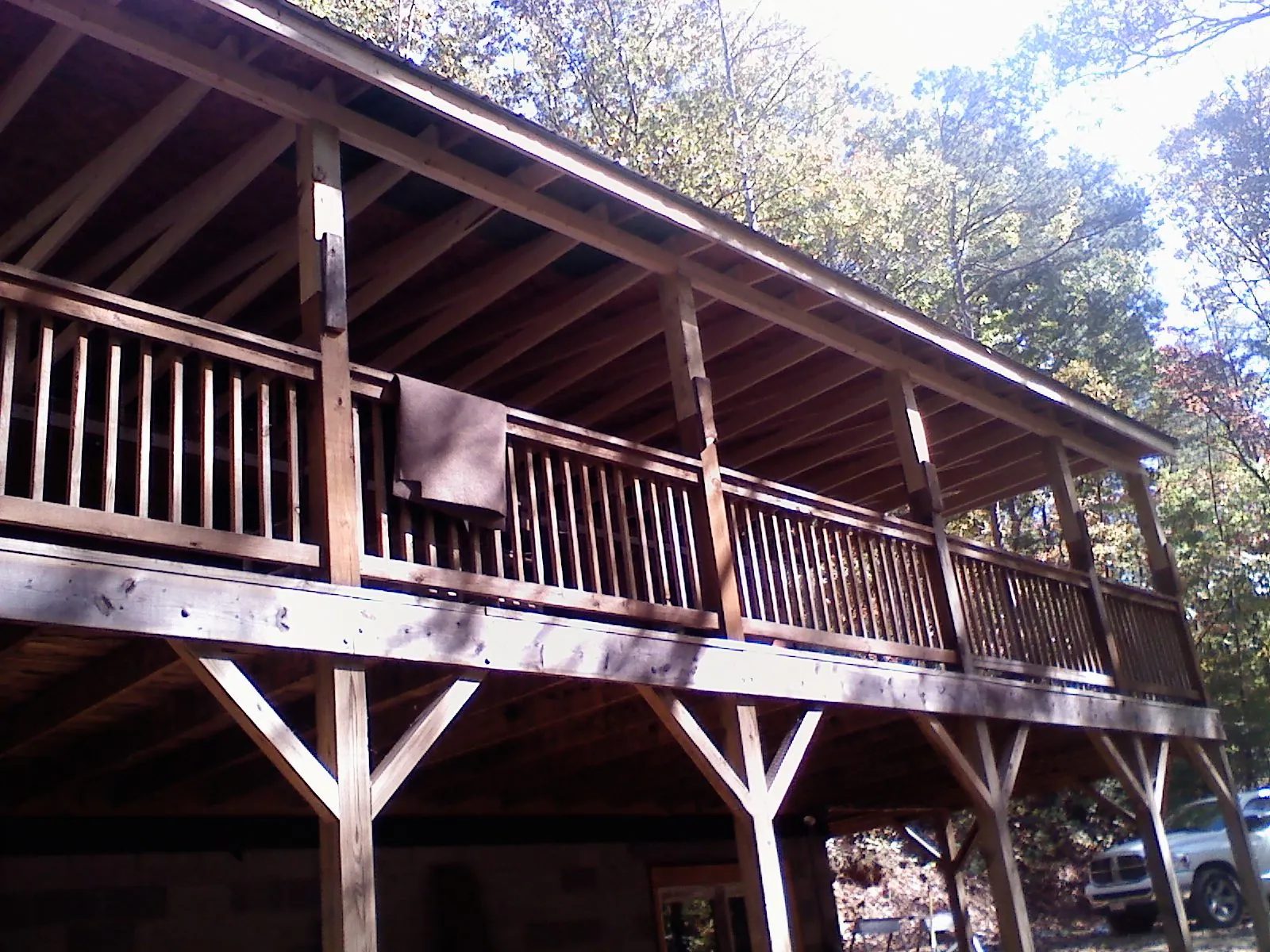 Timber framing under a new elevated porch and deck — Roof Leak Repair in Glassport by Roofing Brothers